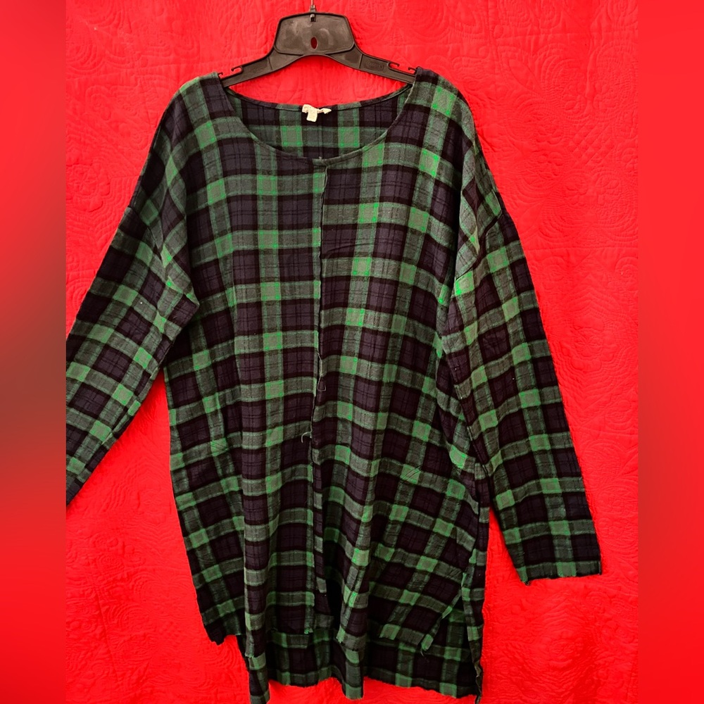 Oversized Plaid Dress